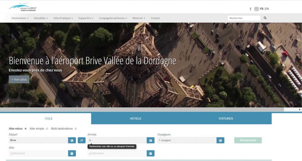 Brive Airport Website