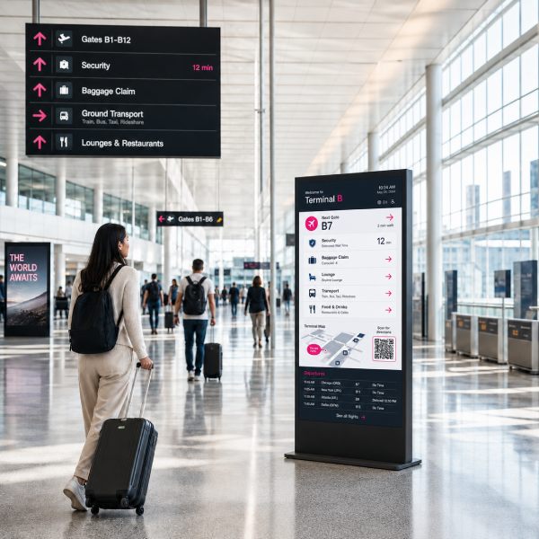 L’affichage dynamique au service d’une navigation plus simple dans l’aéroport