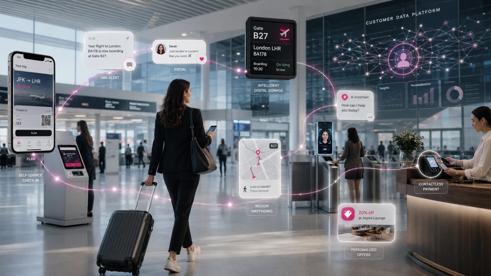 Devenir l’aéroport qui monte : améliorer l’expérience passager grâce aux solutions numériques